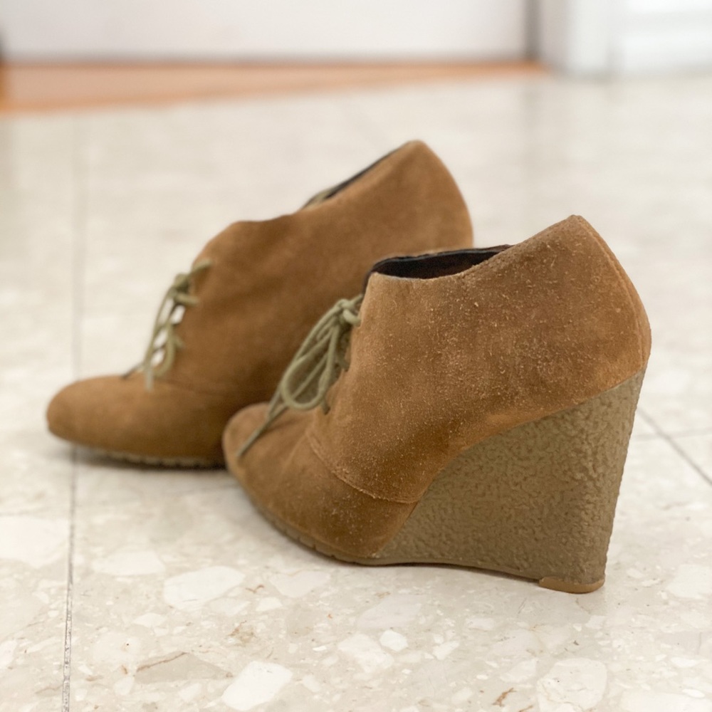 Sam Edelman Suede Wedge Booties - Picture 6 of 6